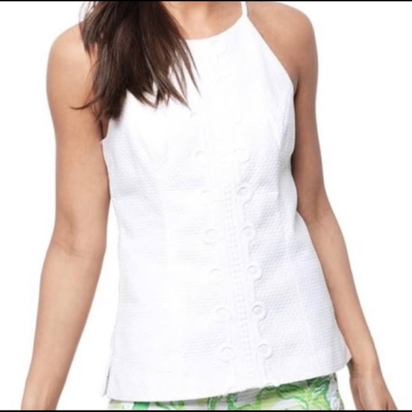 Lilly Pulitzer Annabelle Resort White Top - Picture 1 of 5